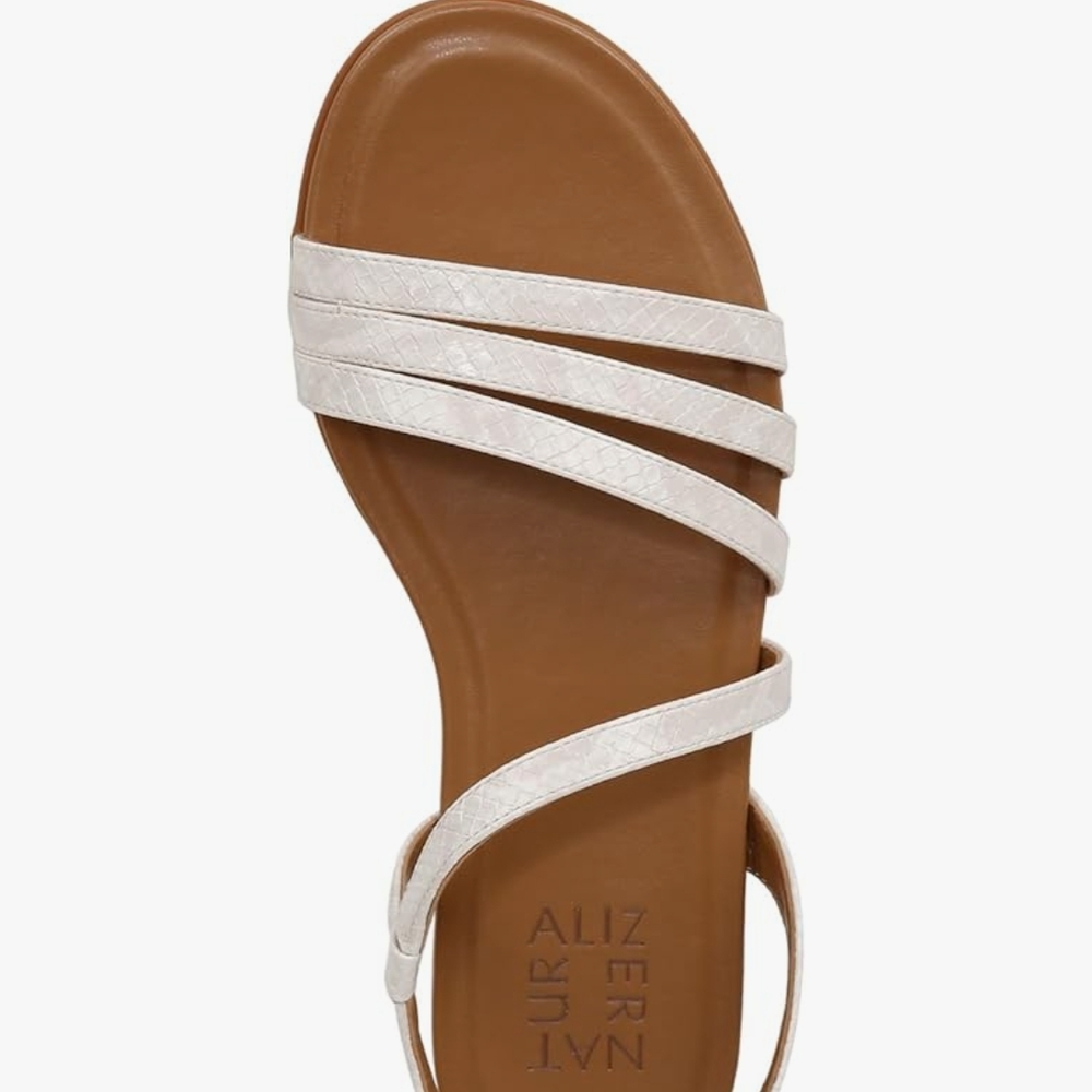 Naturalizer Salma White/Cream/Beige Snake Women's Shoes New - Picture 8 of 12
